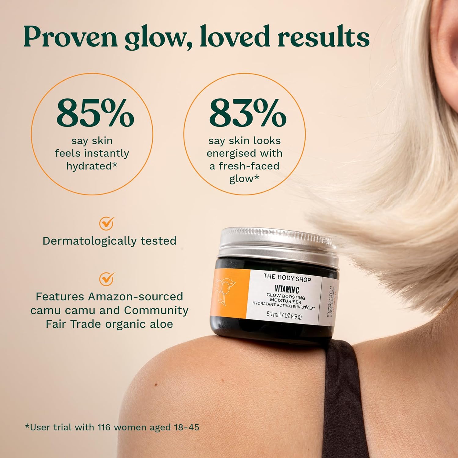 The Body Shop Glow Boost Moisturizer – Soothes and Smooths for Skin that Glows – Vegan – 50ml