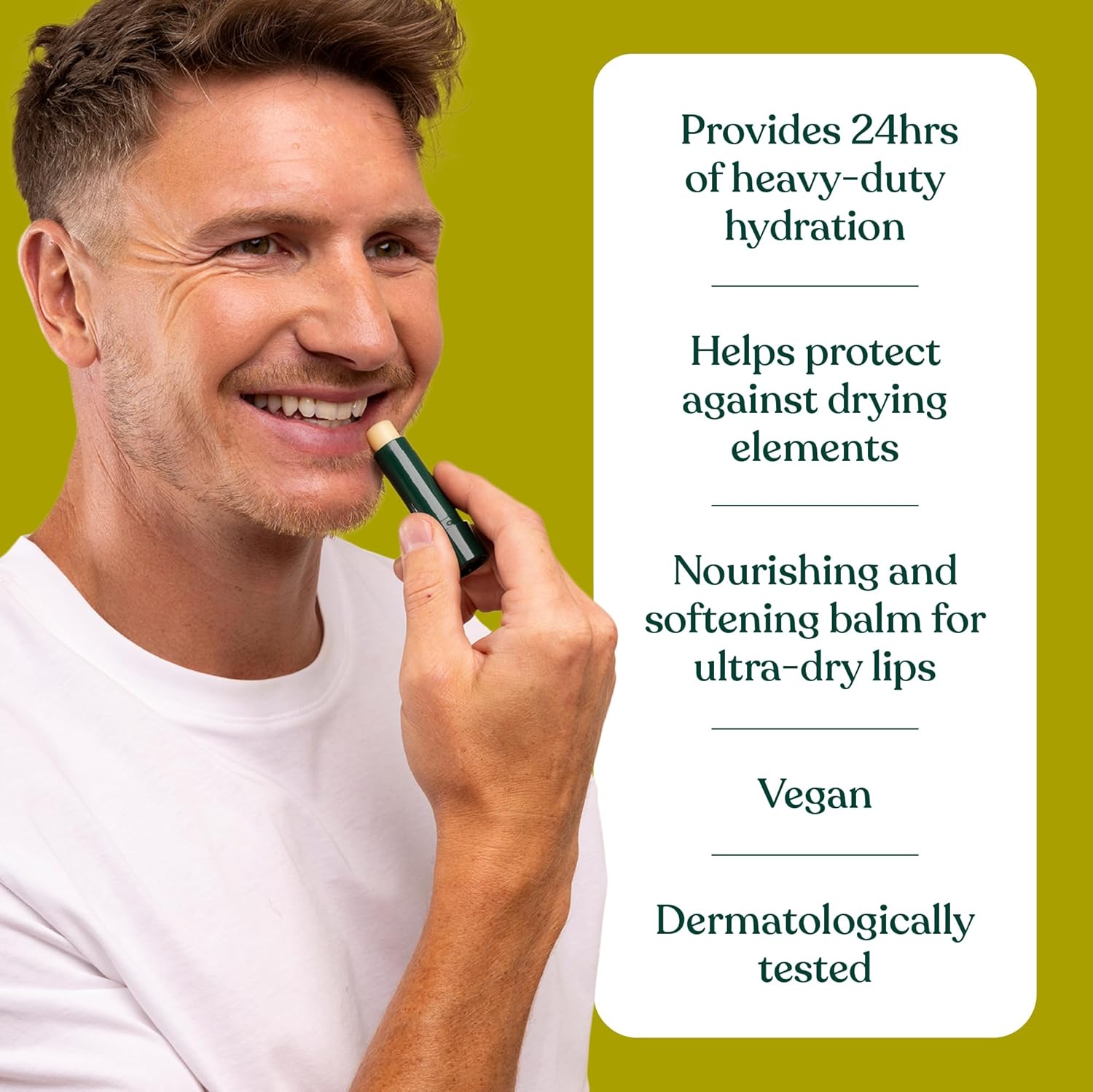 The Body Shop Hemp Heavy Duty Lip Care, 0.14 Oz,Green