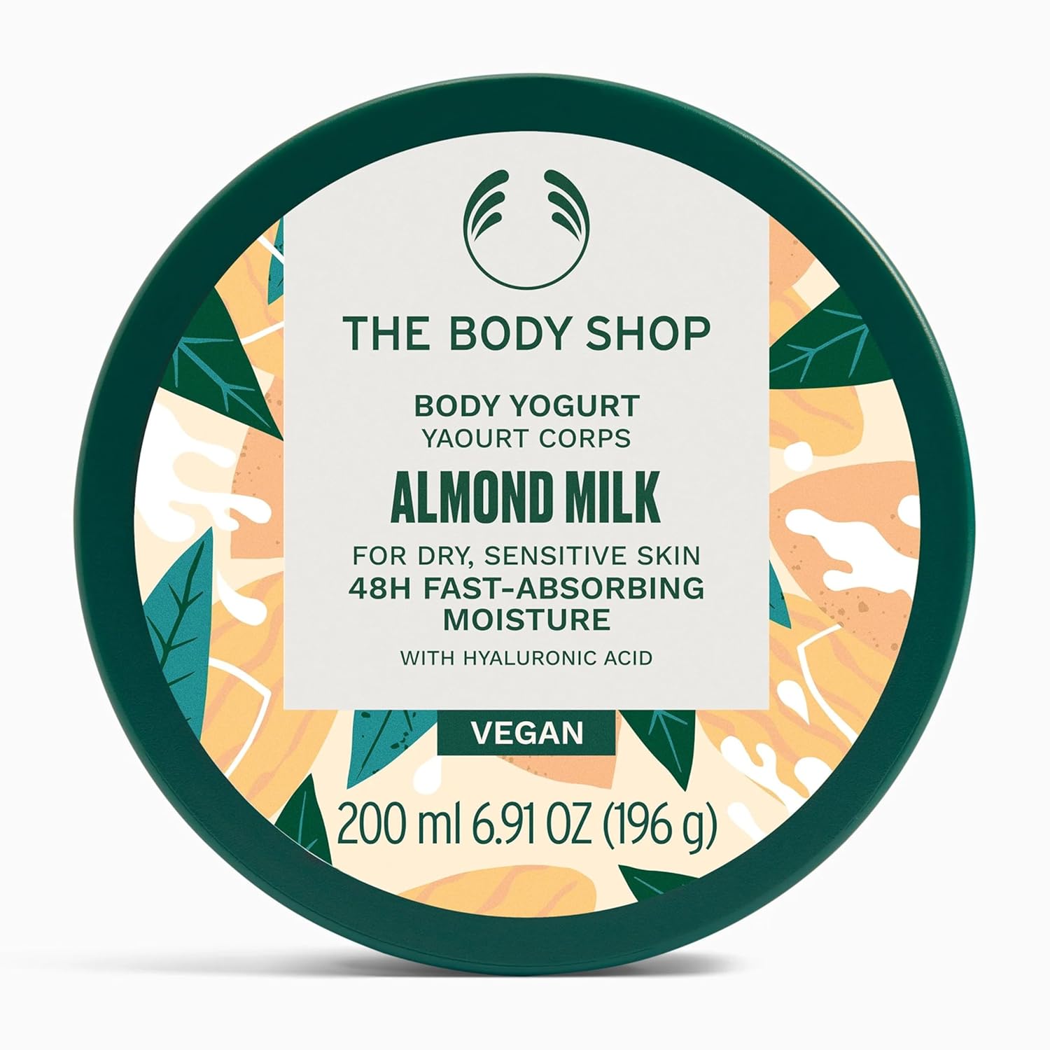The Body Shop Almond Milk Body Yogurt, 48hr Moisturizer, for Sensitive and Dry Skin, 100% Vegan, 6.98 Fl.Oz