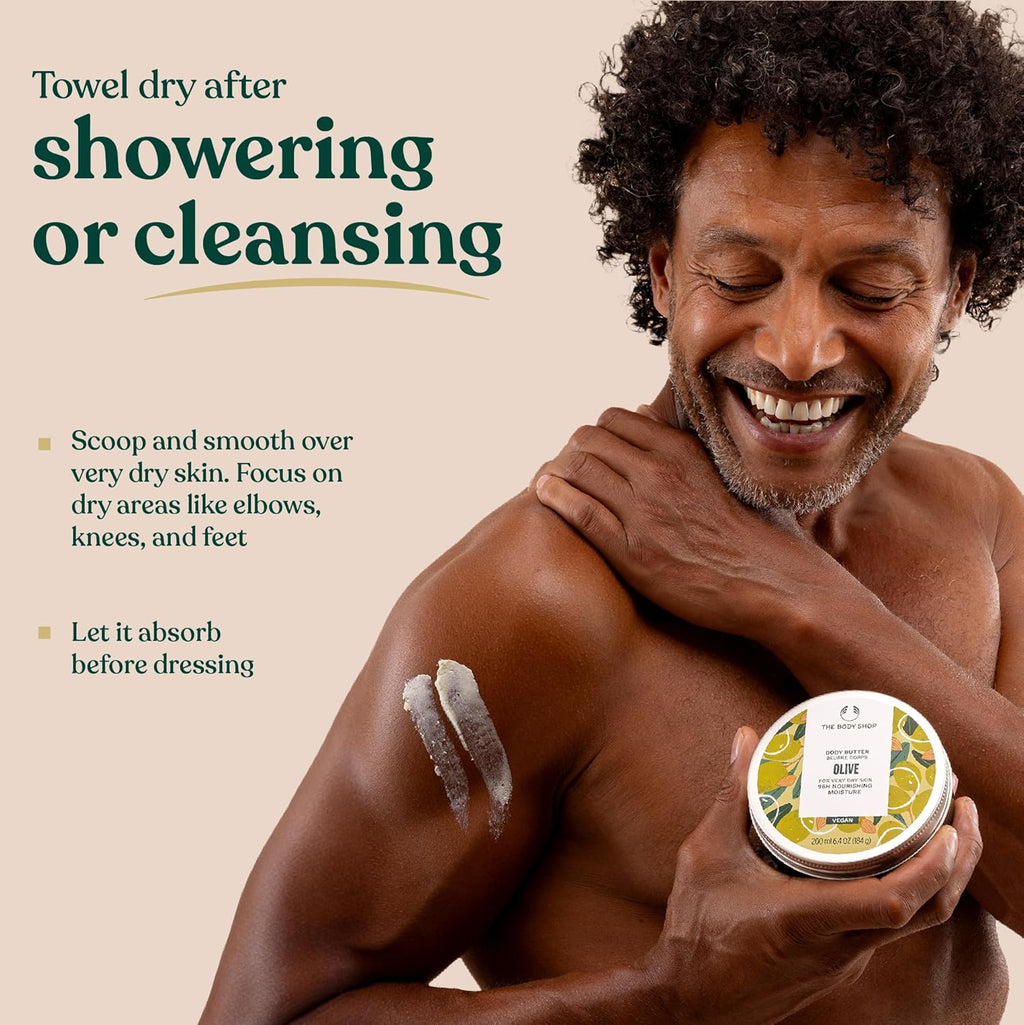 The Body Shop Olive Body Butter – Nourishing & Moisturizing Skincare for Very Dry Skin – Vegan – 6.75 oz