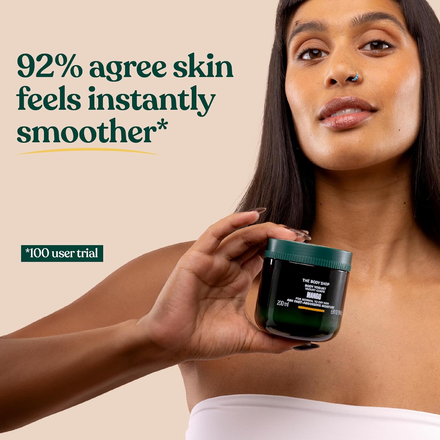 The Body Shop Mango Body Yogurt – Instantly Absorbing Hydration from Head to Toe – For Normal to Dry Skin – Vegan – 6.91 oz