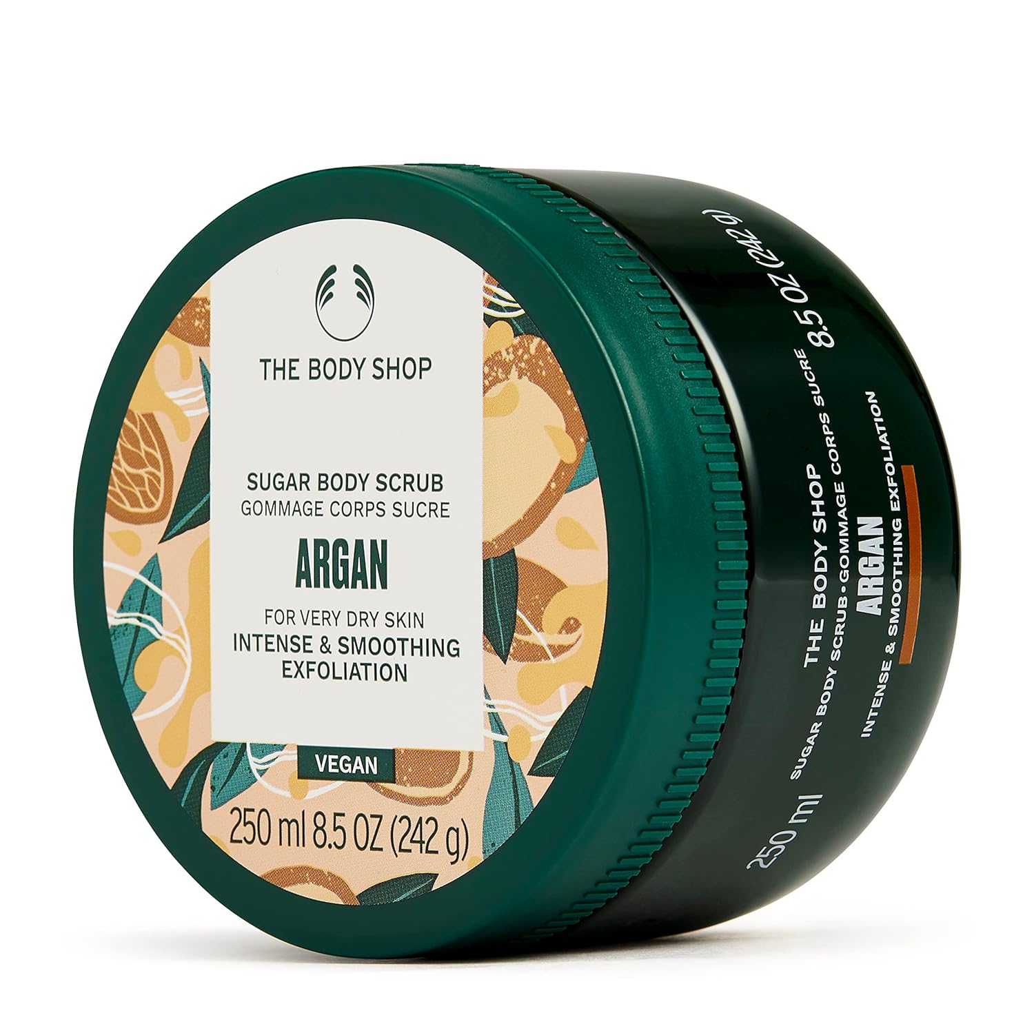 The Body Shop Argan Exfoliating Sugar Body Scrub - Intense and Smoothing Exfoliation for Very Dry Skin - Vegan - 8.5 oz