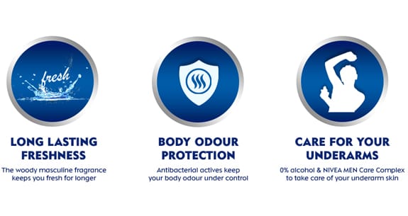 NIVEA Men Deodorant, Protect & Care, No Skin Irritation & 48h Freshness (150ml)