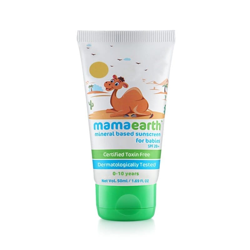 Mamaearth Mineral Based Sunscreen For Babies SPF20+ (50gm)