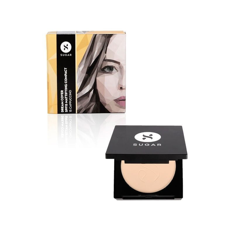 SUGAR - Dream Cover SPF15 Mattifying Compact - 15 Cappuccino (6g)