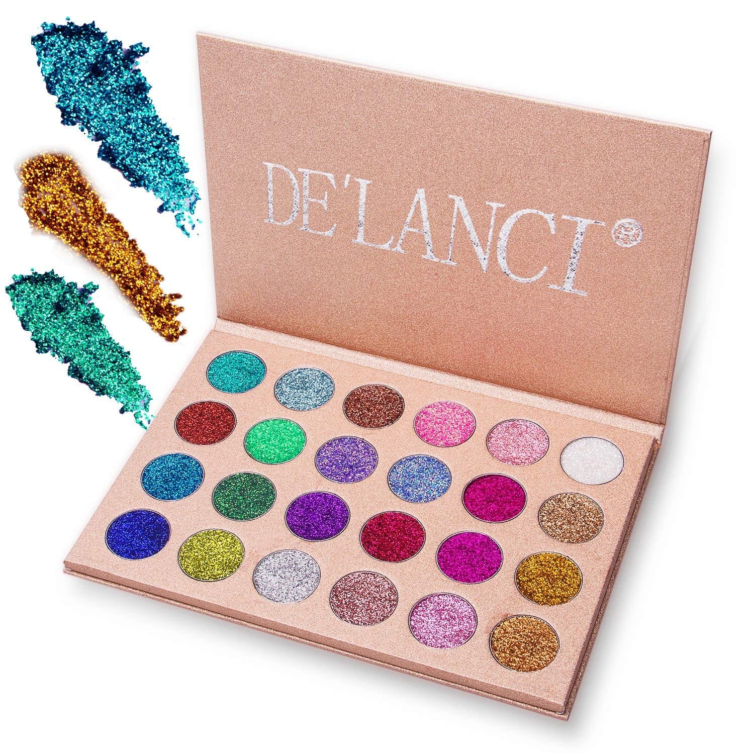 Delanci - Pressed Chunky Glitter Eyeshadow Palette 24 Color