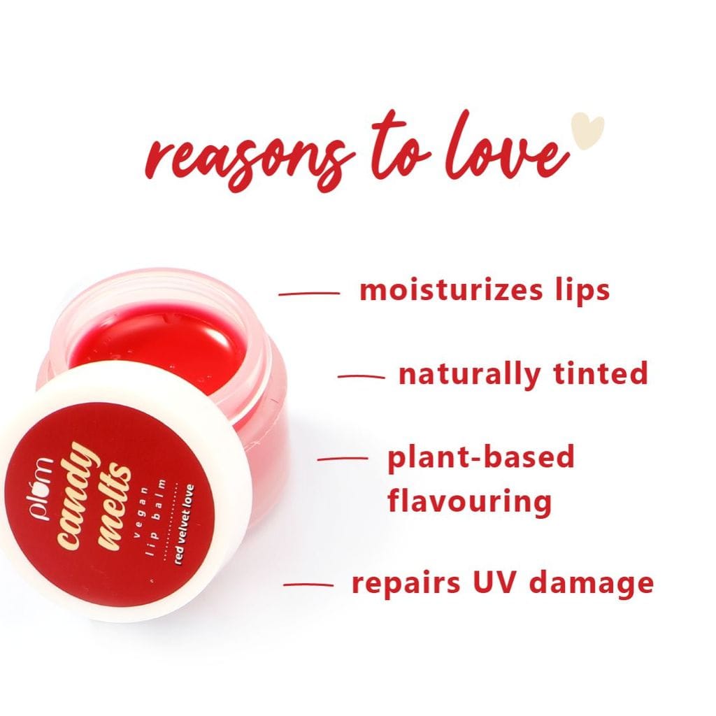 Plum Candy Melts Vegan Lip Balm {5g} Red Velvet Love