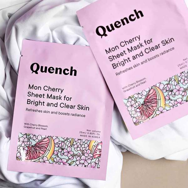 Quench - MON CHERRY SHEET MASK FOR BRIGHT AND CLEAR SKIN (25ml)