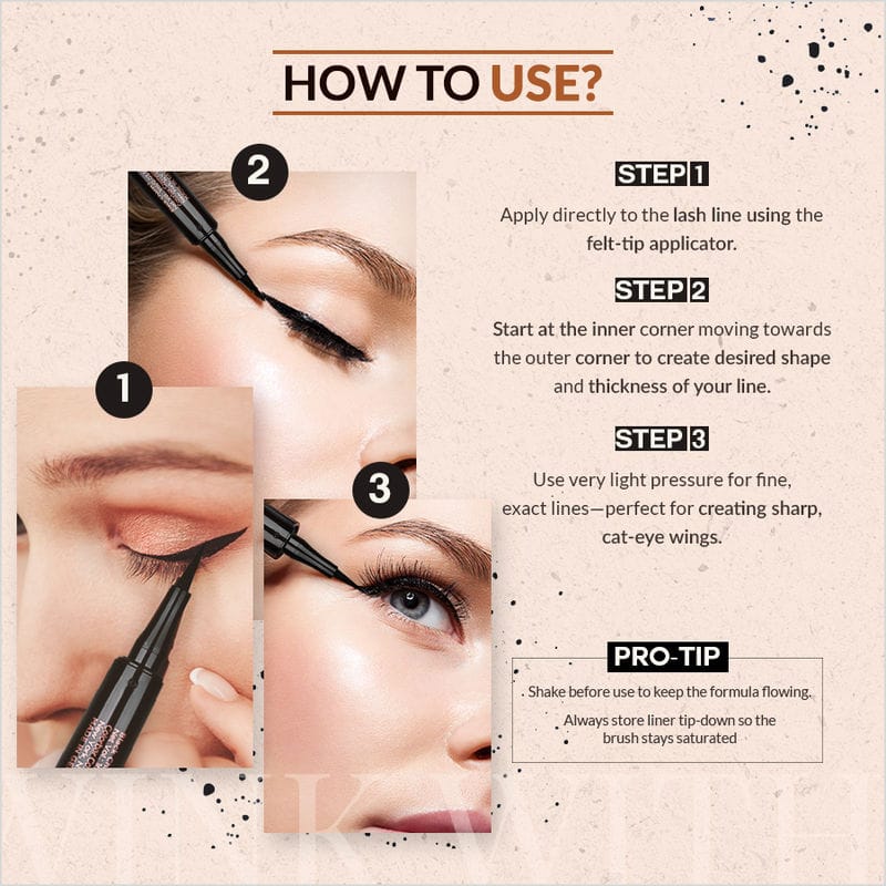 Colorbar - X Jacqueline Wink With Love 14hrs Stay Eyeliner - Black Charm-001