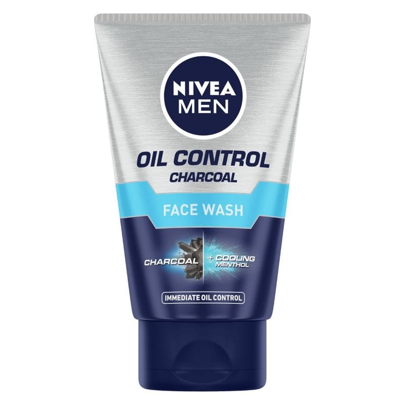 NIVEA Men Face Wash for Oily Skin, Oil Control Charcoal for Immediate Oil Control (100gm)