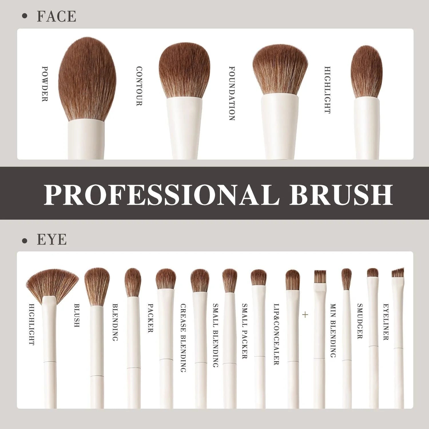 Beili - Get Beili The Perfect Look Make Up Brush Set (15Pcs)