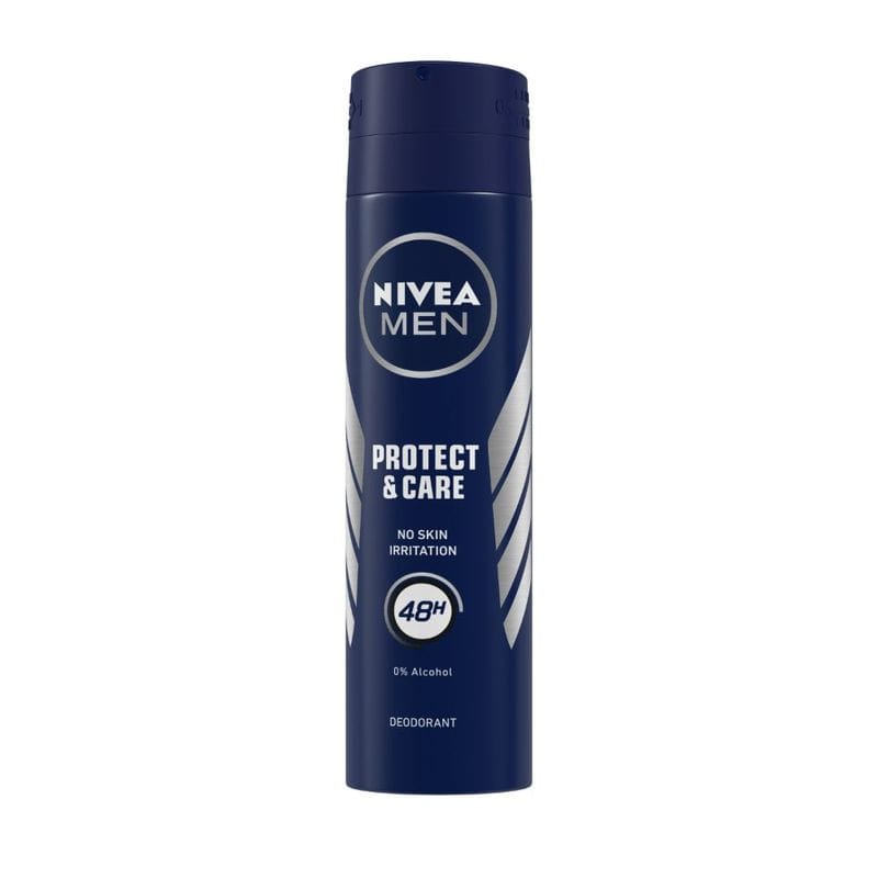 NIVEA Men Deodorant, Protect & Care, No Skin Irritation & 48h Freshness (150ml)