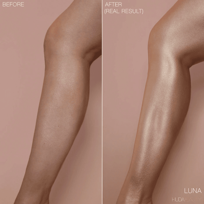 HUDA BEAUTY - N.Y.M.P.H. Not Your Mama’s Panty Hose All Over Body Highlighter (Luna)-55mL