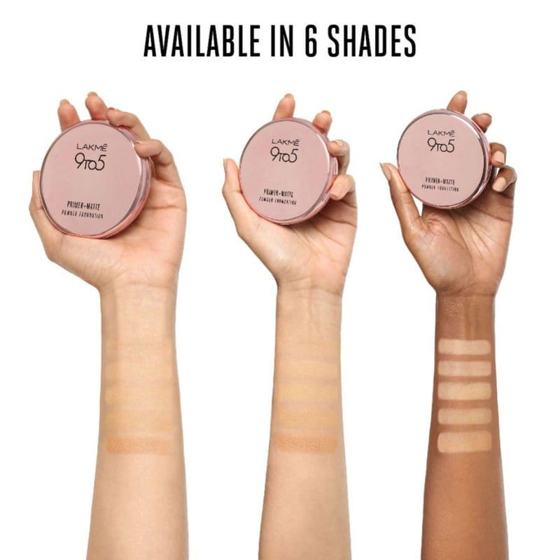Lakme - 9 to 5 Primer + Matte Powder Foundation Compact (9g)