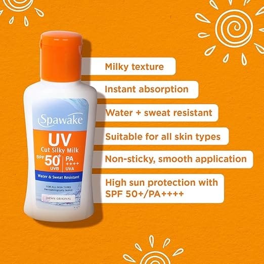 Spawake - Uv Cut Silky Milk SPF 50 PA++++ Water Resistant (45ml)