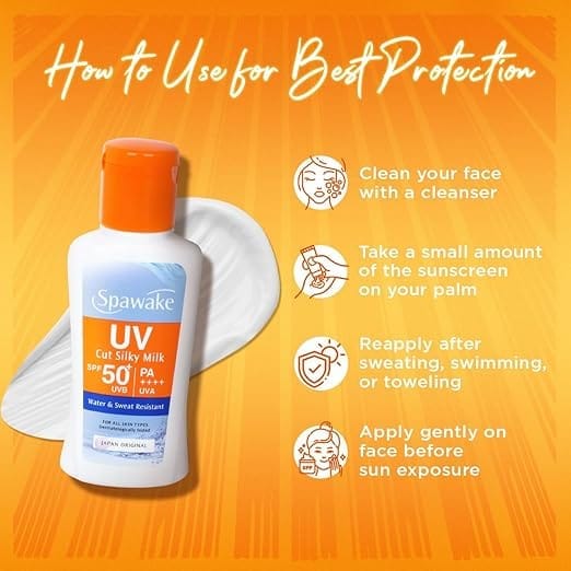 Spawake - Uv Cut Silky Milk SPF 50 PA++++ Water Resistant (45ml)