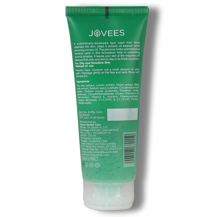 Jovees - TEA TREE OIL CONTROL FACE WASH (50mL)